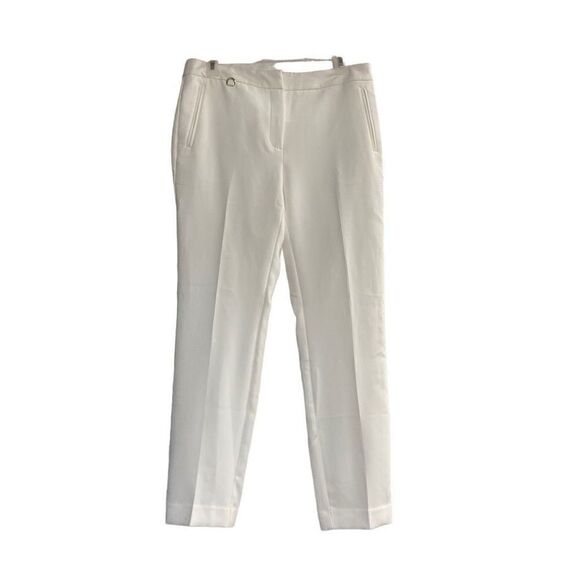 ADRIANNA PAPELL Women’s White Pants Size 6 Bi Stretch Kate Fit‎ New With Tags - Picture 1 of 12